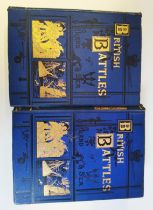 x2 Illustrated Antique hard backed books "British Battles on Land and Sea"