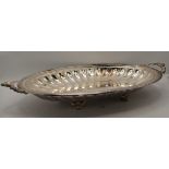 A Victorian silver-plate twin-handled dish