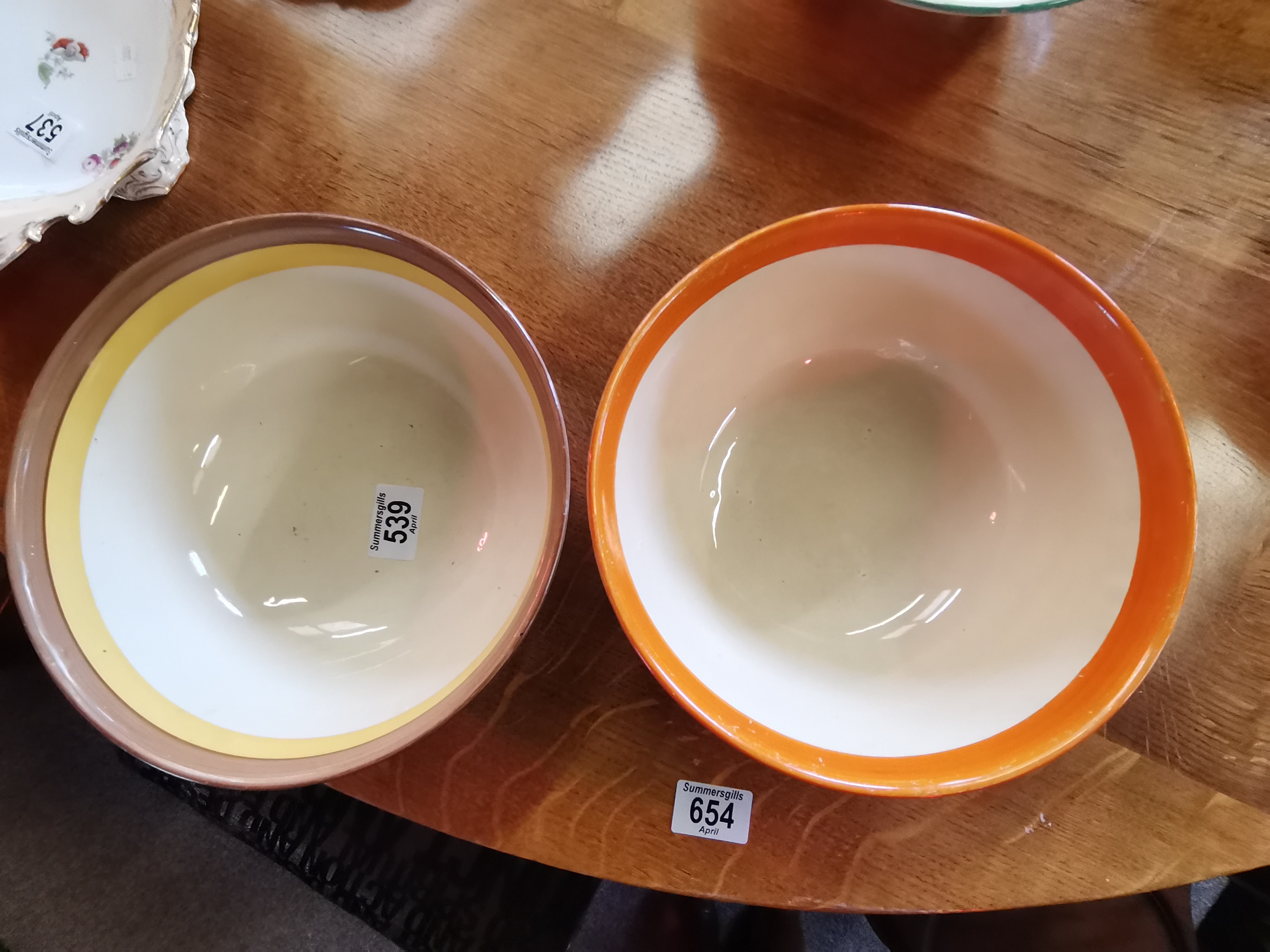 2 x CLARICE CLIFF bowls . 1 BIZARRE 22 cm diameter - Image 2 of 7