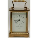 An English brass carriage clock by Matthew Norman, London