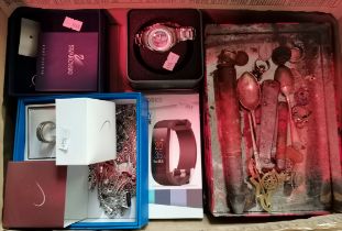 A miscellaneous lot of costume jewellery, metalware etc.