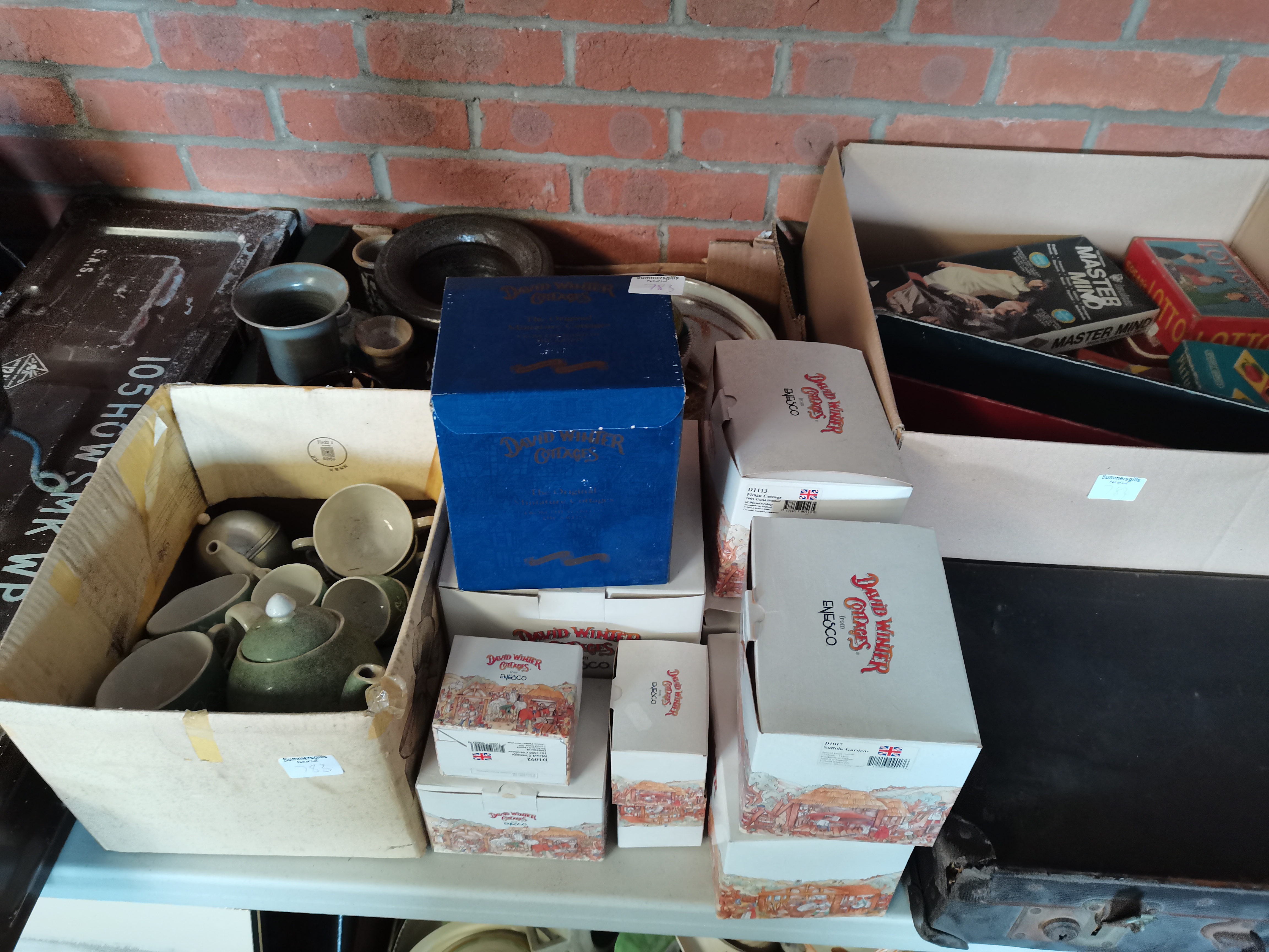 Misc items incl ceramics, vintage games and toys, Meccano, etc