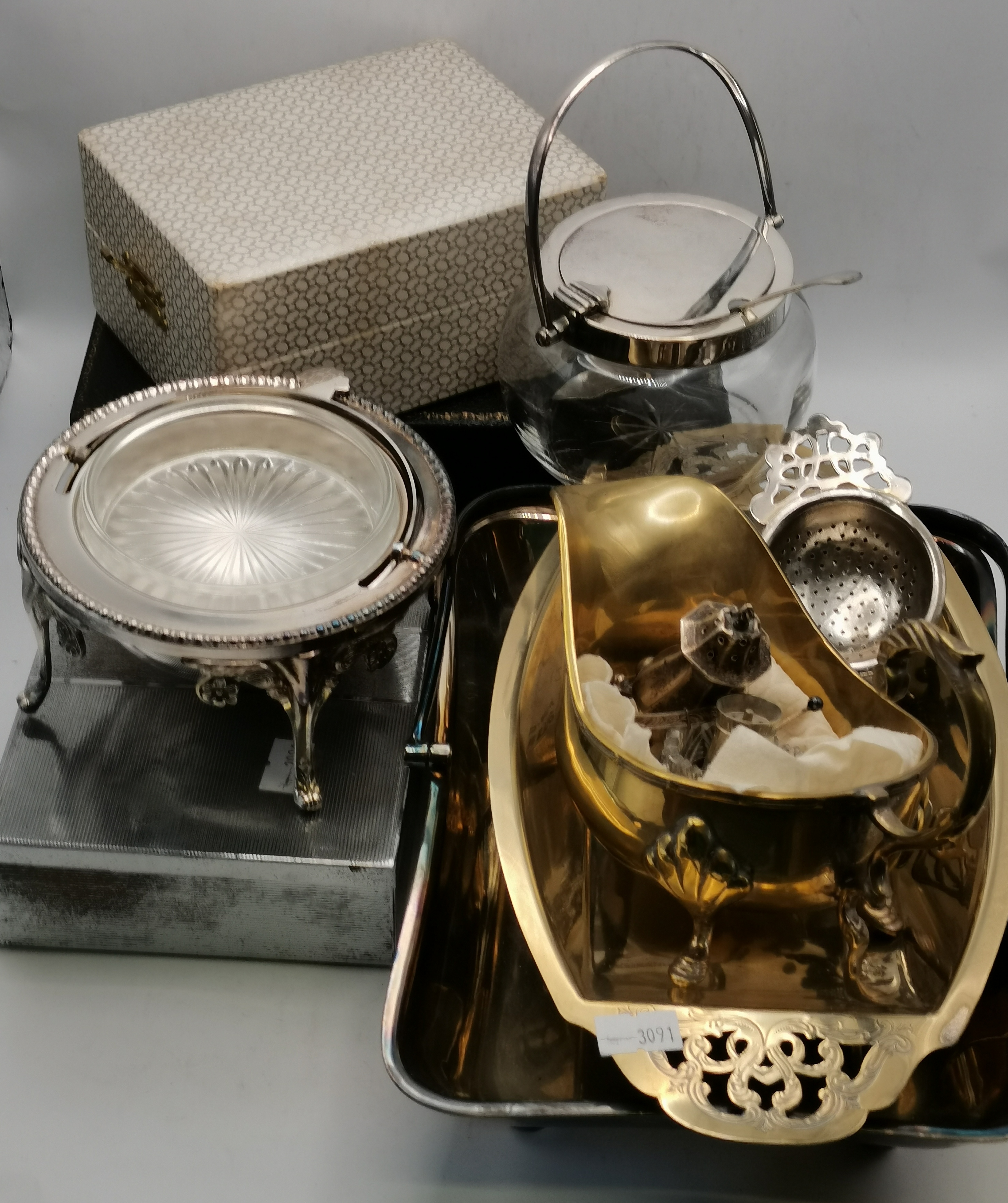 A quantity of assorted silver and silver-plate