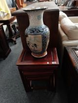A Chinese style pot table plus modern vase