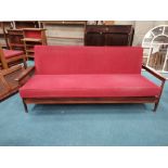 Mid Century Teak Framed Guy Rogers Manhattan sofa Bed