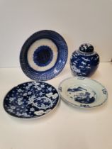 A group of Chinese blue and white ceramics