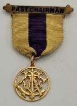 A 9 carat gold medal jewel, 'Past Chairman'