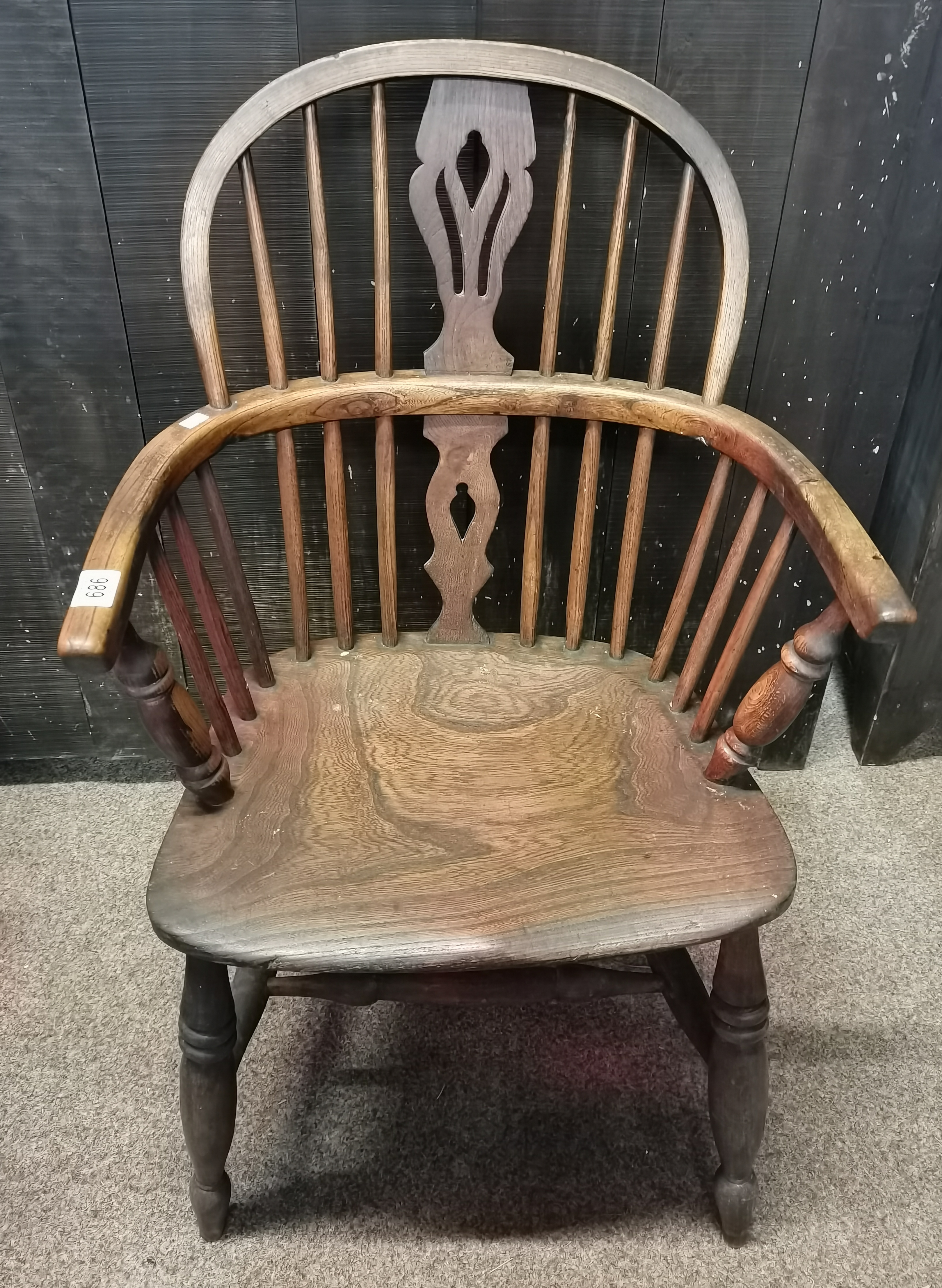 A low back WINDSOR chair with turned supports