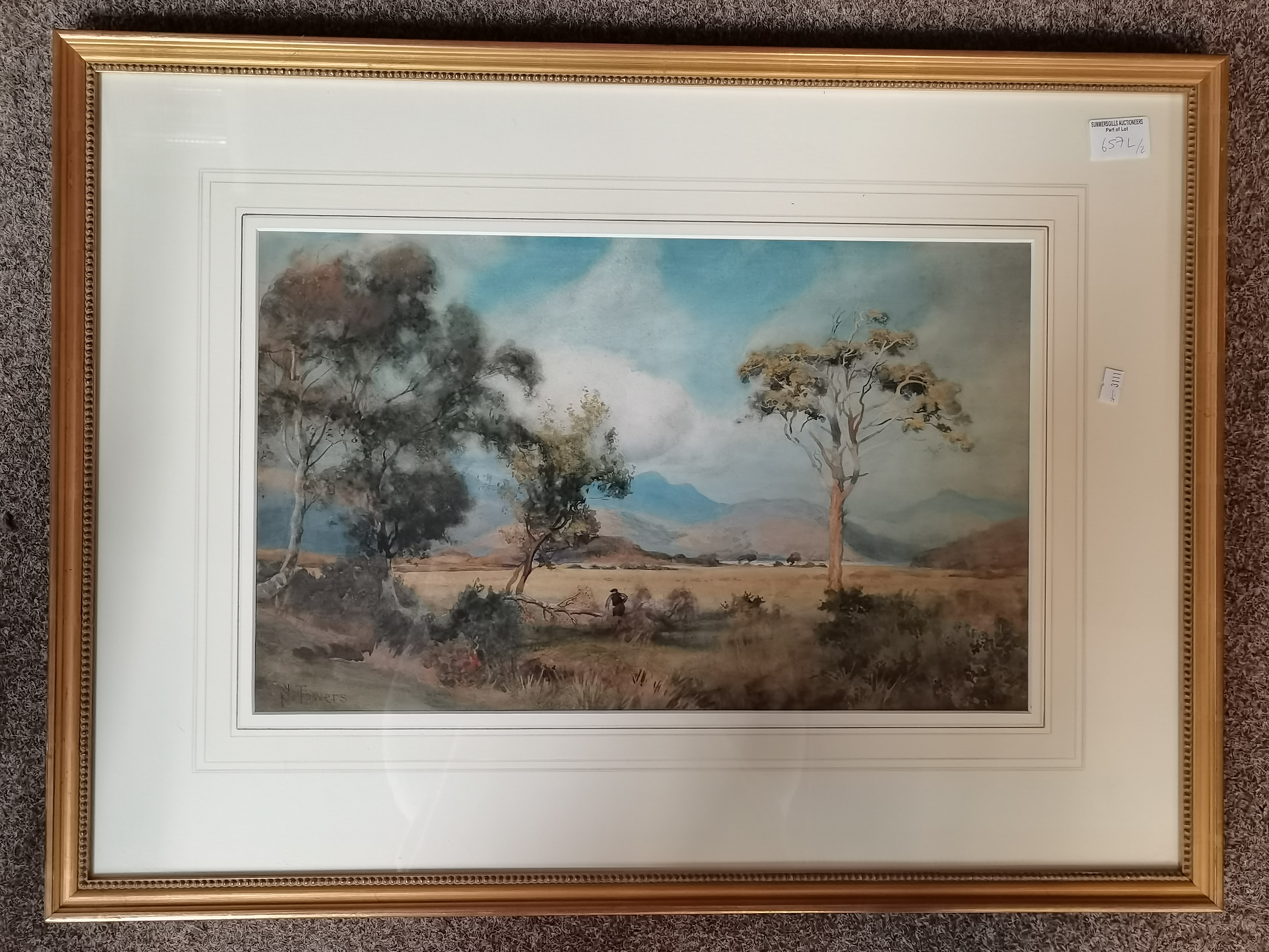 Grace H. Hastie and Samuel Towers, two landscape watercolour paintings - Image 4 of 4