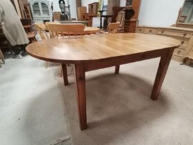 Unusual Oval Pine dining table by Lizardman