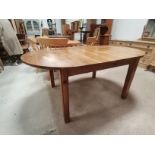 Unusual Oval Pine dining table by Lizardman