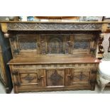 A TITCHMARSH AND GOODWIN solid oak low cupboard