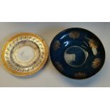 A large Royal Worcester bowl, and an Alt Konstan cabinet plate