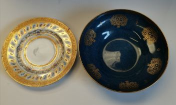 A large Royal Worcester bowl, and an Alt Konstan cabinet plate