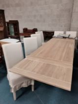 Neptune Chichester Extendable dining table 290cm when extended with 6 high backed chairs