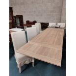 Neptune Chichester Extendable dining table 290cm when extended with 6 high backed chairs