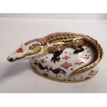 Royal Crown Derby Paperweight - Crocodile