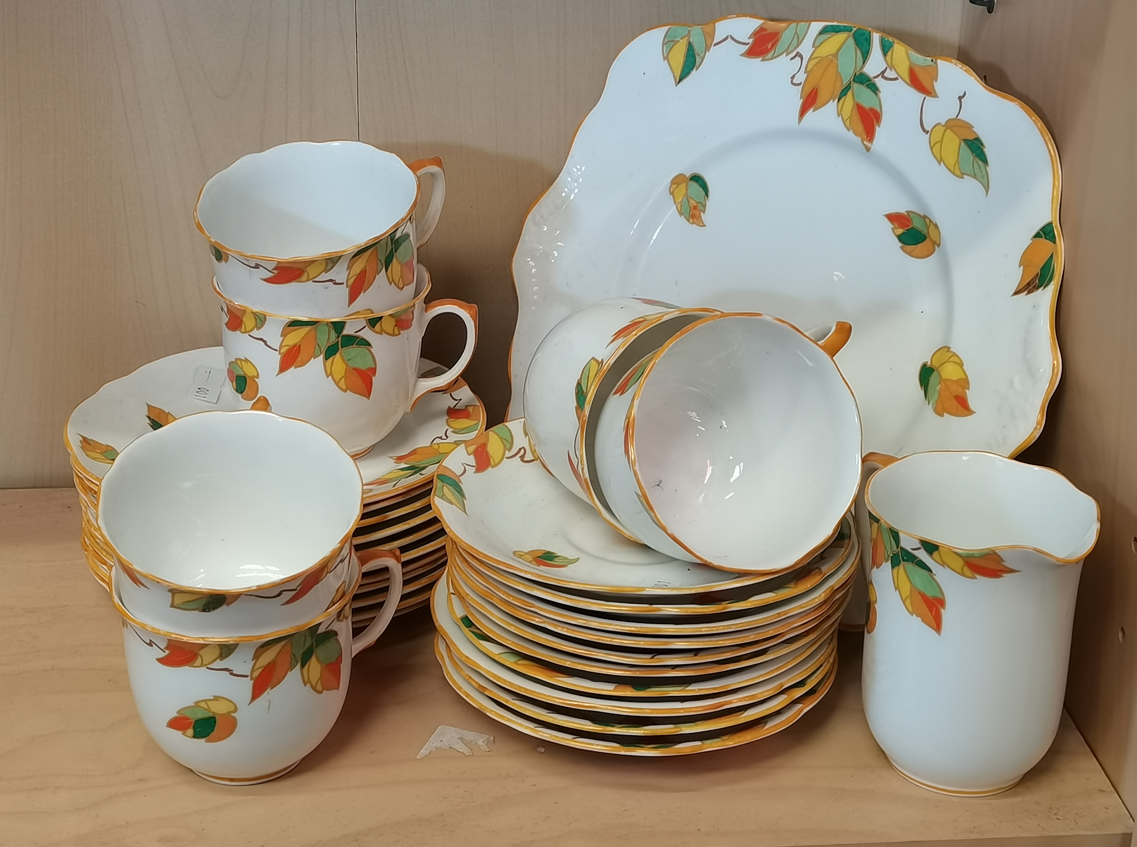 A Folley ( Shelley ) brightly coloured coffee service 28 piece