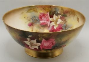 A Royal Worcester blush ivory bowl