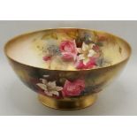 A Royal Worcester blush ivory bowl