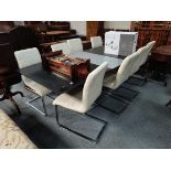 A set of 6 Scandinavian designer dining chairs and