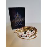 Royal Crown Derby Crocodile Paperweight, A Gold Signature Edition