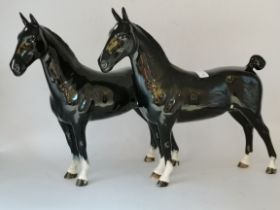 Two Beswick Hackney horses, 'Ch Black Magic'