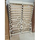 Cream Metal double bed