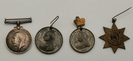A WWI British War Medal, etc.
