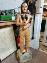 Native American Figurine on stand total height 120cm