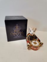 A Crown Derby drummer bear exclusive of 1500 for Goviers