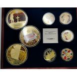 A set of gold-plated commemorative coins, '100 Years Remembrance Day'