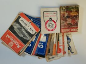 Collection of over 50 1950's English Football club official programmes