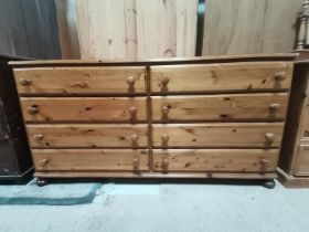 Double pine 4ht chest of drawers