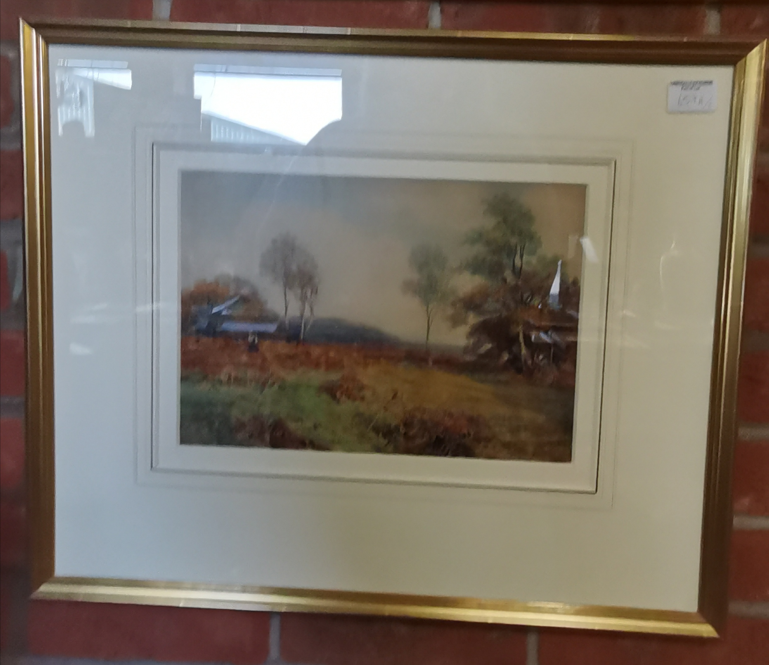 Frank Saltfleet (British, 1860-1937), Lone figure on a bracken heath, watercolour - Image 2 of 3