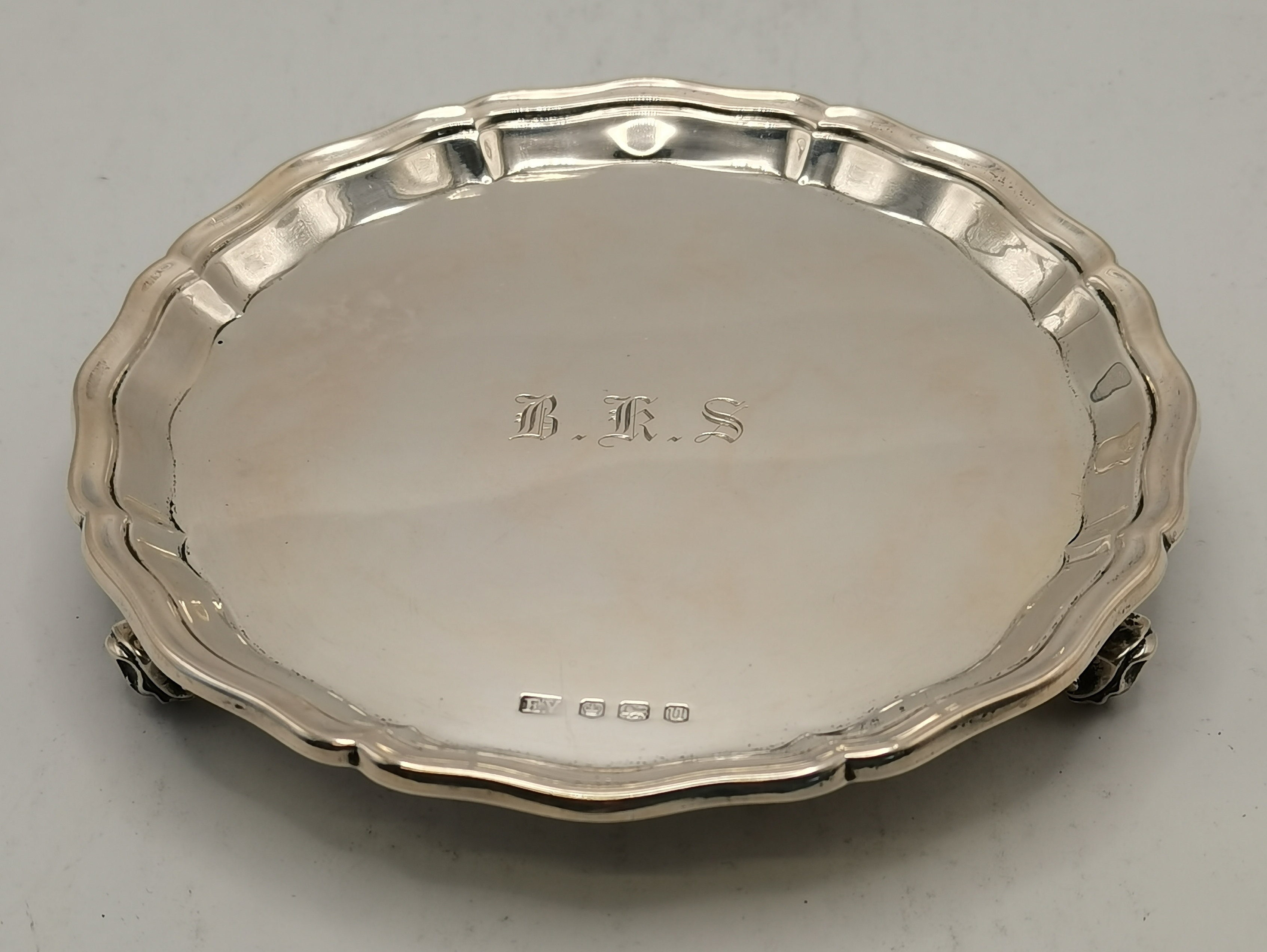 A George VI silver waiter