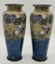 A pair of large Royal Doulton stoneware vases, c.1920s