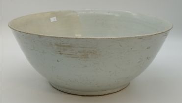 A large 18th Century Chinese porcelain punch bowl