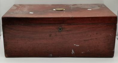A mahogany twin-handle chest