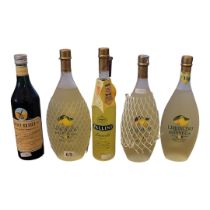 A COLLECTION OF FIVE BOTTLES OF VINTAGE LIQUOR Two 700cl bottles of Limoncino Bottega,Limoncello