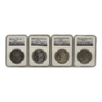 A COLLECTION OF FOUR 19TH CENTURY AMERICAN SILVER MORGAN DOLLAR COINS Comprising 1883 Orleans