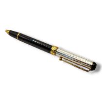 NAZARENO GABRIELLI, A GOLD AND SILVER PLATED BALLPOINT PEN Engraved maker’s mark to band, in a