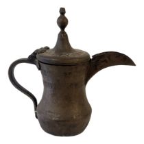 AN ANTIQUE OTTOMAN PROVINCES 17TH/18TH CENTURY OR EARLIER MAMLUK REVIVAL COFFEE TRIBAL POT (POSSIBLY