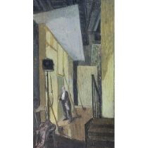 ERIC BRUCE MCKAY, 1907 - 1989, THREE PASTELS ON PAPER Theatre scene, titled 'Entrance Up Centre,
