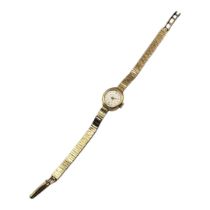 A 1960’S SWISS MADE CERTINA LADIES’ 9CT GOLD WRISTWATCH AND MATCHING 9CT GOLD LINK BRACELET On a