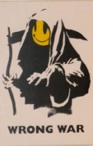 BANKSY, BN 1974, A WRONG WAR STICKER PRINT, CIRCA 2003 Together with a letter of provenance