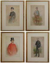 FRANK NOWLAN,1835 - 1919, A COLLECTION OF FOUR WATERCOLOUR PORTRAITS Comprising two full length