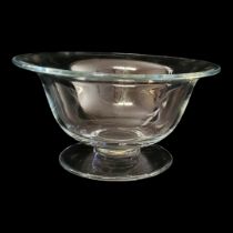 WILLIAM YEOWARD, A LARGE 20TH CENTURY LEAD CRYSTAL FRUIT BOWL Plain form, etched mark to base. (