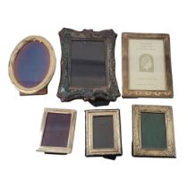 A COLLECTION OF FIVE VINTAGE SILVER PHOTOGRAPH FRAMES To include Hallmarked Sheffield, 2012,