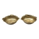 A PAIR OF SILVER SWEETMEAT DISHES Scrolled floral border, marked ‘Silver 'A' to base. (approx